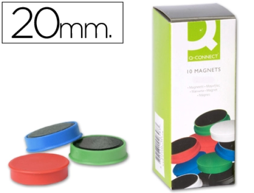 Magnetos Redondos de Sinalizacao Q-connect 2cm Cores Sortidas Cx.10uni (KF02637)