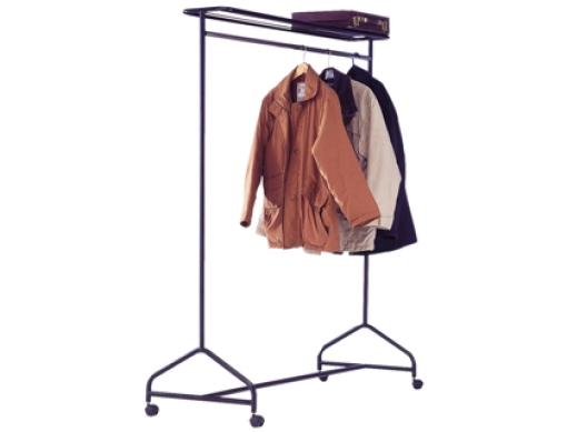 Cabide Sie Varao C/ Rodas Metalico Cap.40 Cruzetas Preto 170x55x150cm (C-623-N)