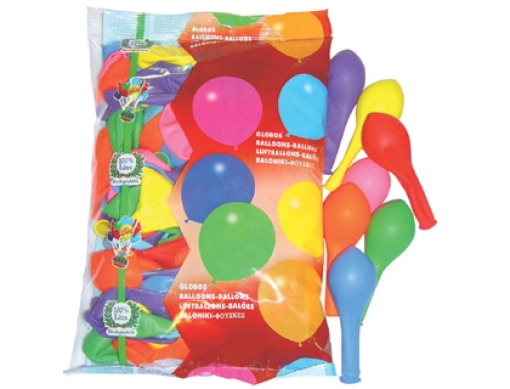 Baloes Latex 100% Biodegradavel Cores Sortidas Emb.100 (16222 (10222))