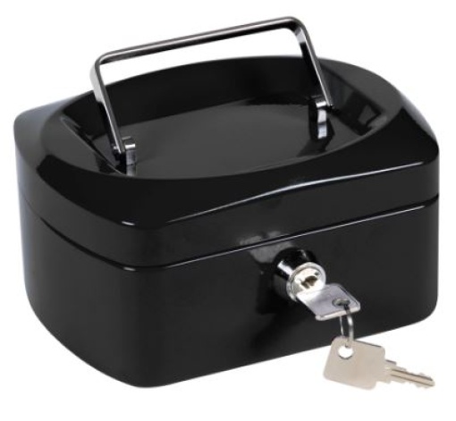 Cofre Com Bandeja Para Moedas Q-Connect 152x80x115mm Preto (KF02601)