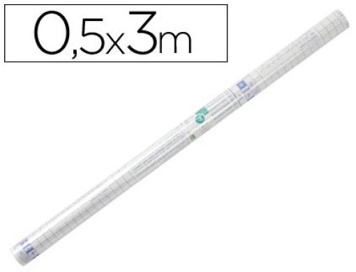 Rolo Plastico Adesivo Liderpapel 0,50mx3m 80mic Transparente (AD02)