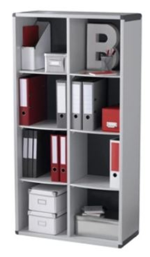 Movel Estante Paperflow C/8 Blocos Cinza 155x79x33cm