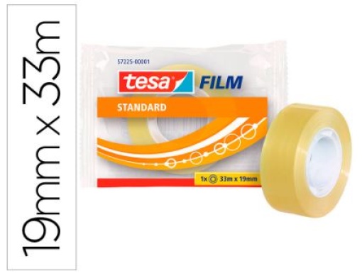 Fita Adesiva Tesa Standard Transparente 33mx19mm Embalada (57225)