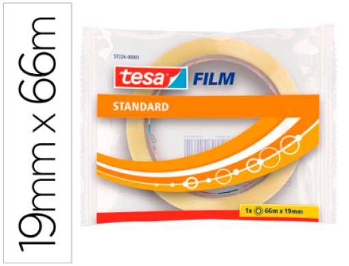 Fita Adesiva Tesa Standard Transparente 66mx19mm Embalada (57226)