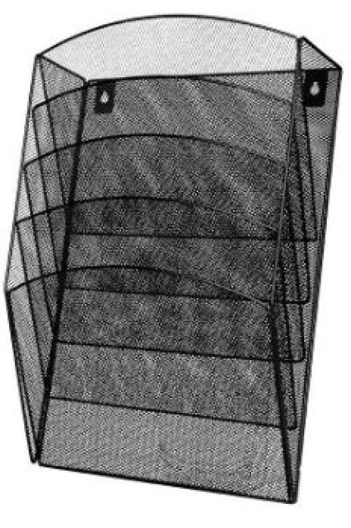 Expositor Mural Q-Connect Parede 5 bandejas A4 Preto 9,3x31,5x44cm(KF04726)