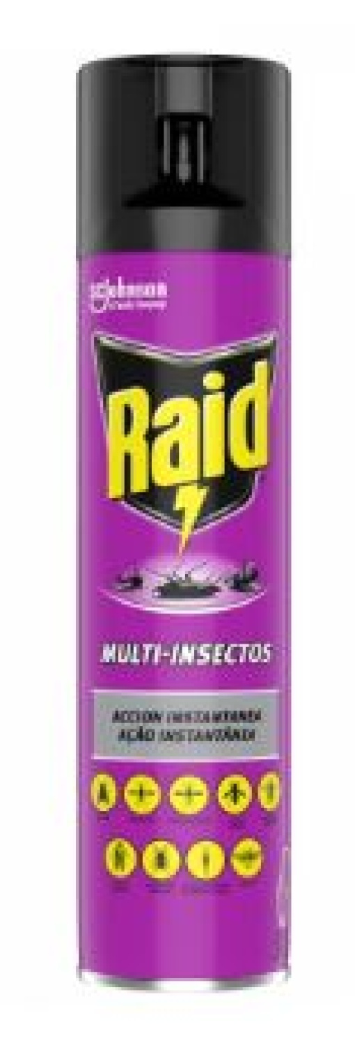 Insecticida Raid Spray Multi-Insectos 400ml (Roxo)
