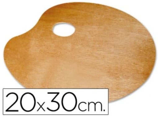 Paleta de madeira lidercolor oval para esquerdinos