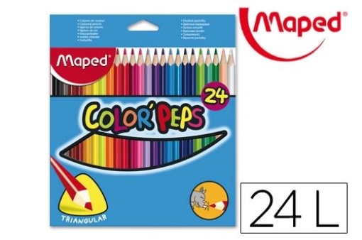 Lapis Cor Maped Triangulares Cx.24un