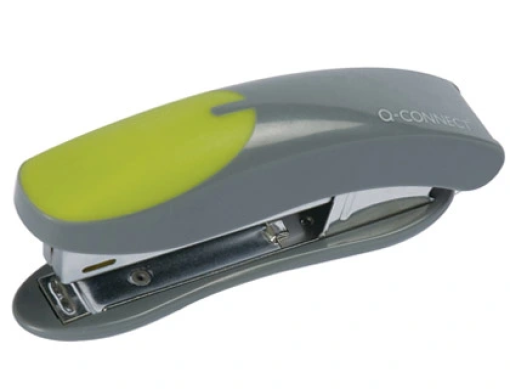 Agrafador Q-Connect Plastico Cap.12fls (Nº10) Cinza/Verde (KF00991)