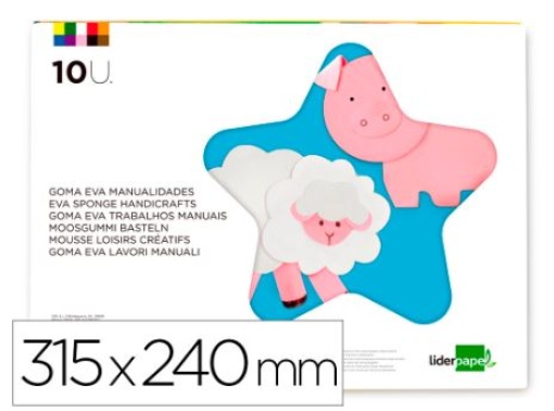 Bloco trabalhos manuais liderpapel goma eva folio 10 F cores sortidas