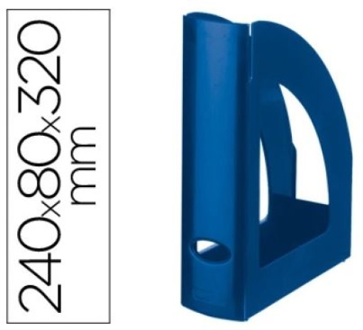 Porta Revistas Liderpapel Plastico Azul Opaco (KF04205)