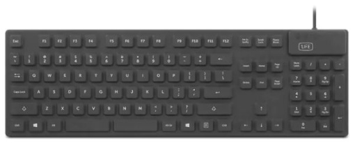 Teclado 1Life KB Cleanboard Silicone Preto