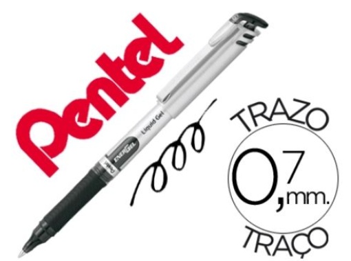 Roller Pentel BL17-A Energel Ponta Metal Preto