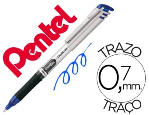 Roller Pentel BL17-C Energel Ponta Metal Azul