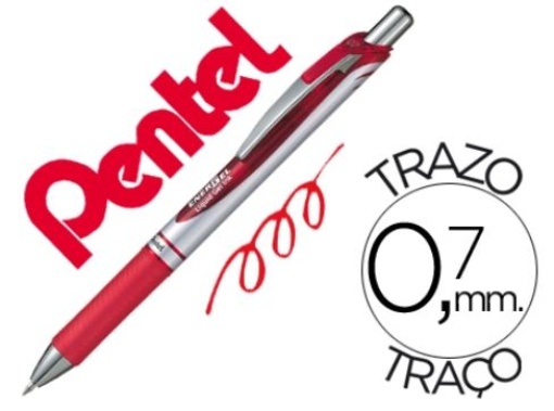 Esferografica Pentel BL77 0,7mm Energel Rectractil Vermelha	