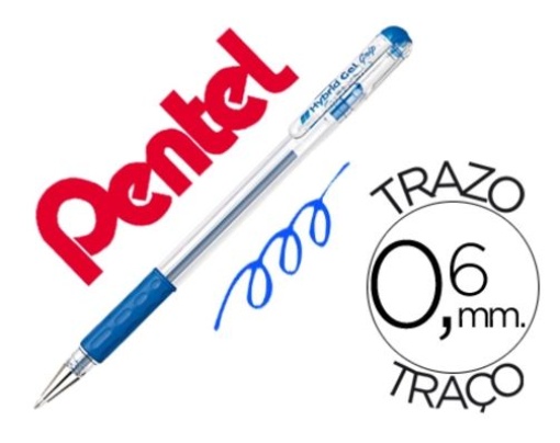Esferografica Pentel Roller Gel K116-C Grip Azul