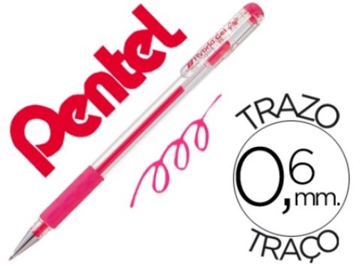 Esferografica Pentel Roller Gel K116-A Grip Rosa