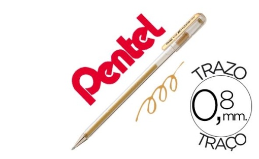 Esferografica Pentel Roller K118-X Ouro Metal