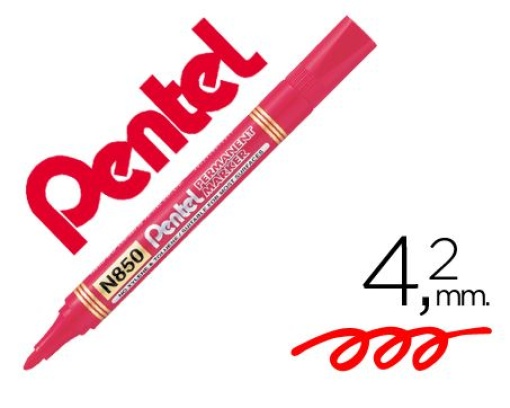 Marcador Permanente Pentel N850 Vermelho.	