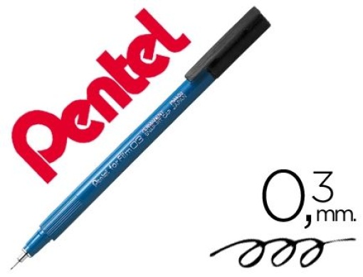 Marcador Pentel Ponta Extra Fina PM403 Preto (PM403-C)