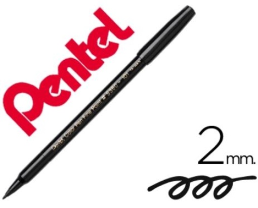 Marcador Pentel S360 Feltro Preto Cx.12uni