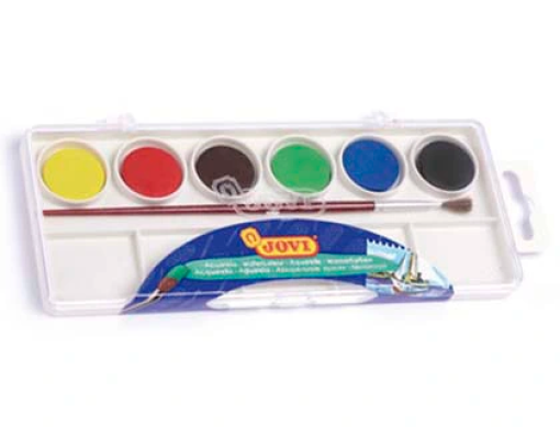 Aguarela Jovi 6 Cores Estojo de Plastico (800/6)