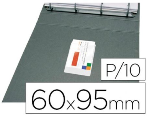 Bolsa Autoadesiva Q-Connect Cartoes de Visita 60x95mm Pack 10 uni.
