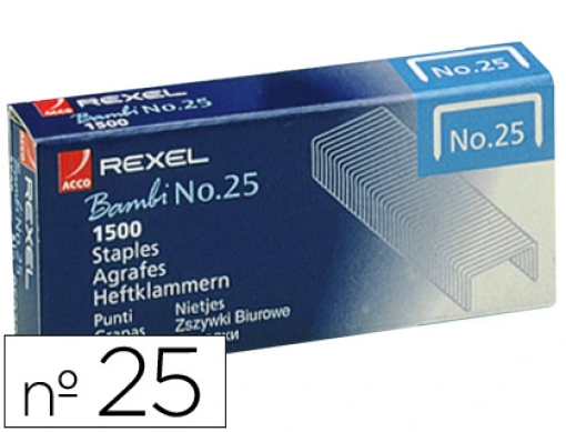 Agrafos Rexel Bambi Nº25 Cx.1500uni (ACCO5020)