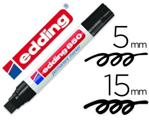 Marcador Edding 850 Ponta Bizelada Preto (850-01)
