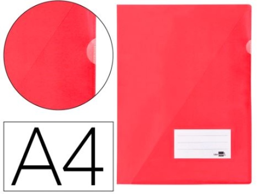 Pasta Dossier Liderpapel 921-A A4 Polipropileno 180mic Vermelho Translucido (BL04)