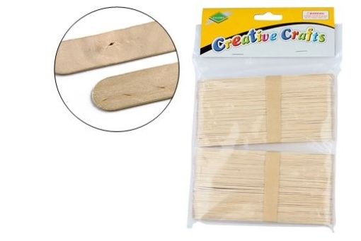Palitos Para Manualidades Madeira Cor Natural 15 x 2cm Blister 100un