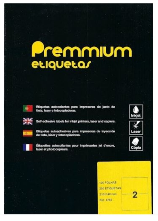 Etiqueta 210x148 Premmium A4 Cx.100fls (200un)