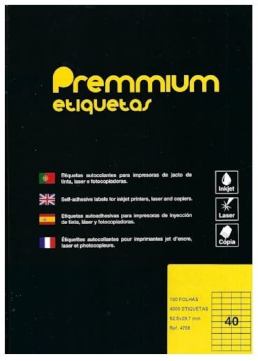 Etiqueta 52,5x29,7 Premmium A4 Cx.100fls (4000un)