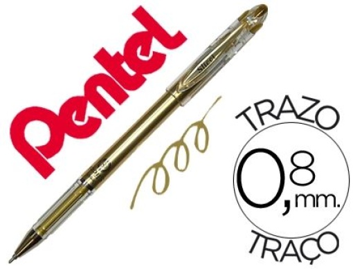 Esferografica Pentel Gel Dourado Metalico BG-208 0,4mm Secagem Rapida (BG208-X)