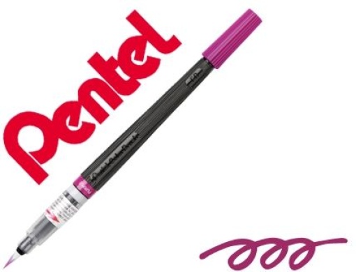 Pincel Com Tinta a Base de Agua Pentel GFL-150 Roxo Ponta de Nylon Portatil Com Tampa (GFL-150)