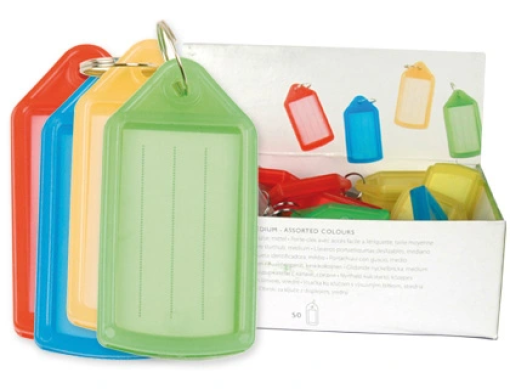 Chaveiro Porta-Etiquetas Q-Connect Cx. 40 unidades Cores Sortidas (KF10878)