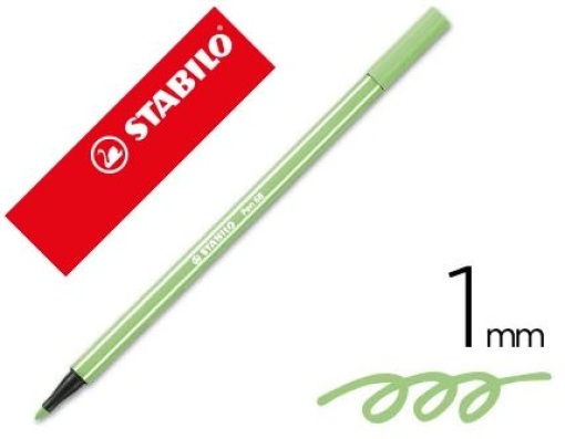 Marcador Stabilo Aguarelavel 68 Verde Gelo