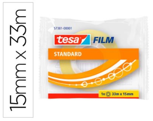 Fita Adesiva Tesa Standard Transparente 33mx15mm Embalada (57381)