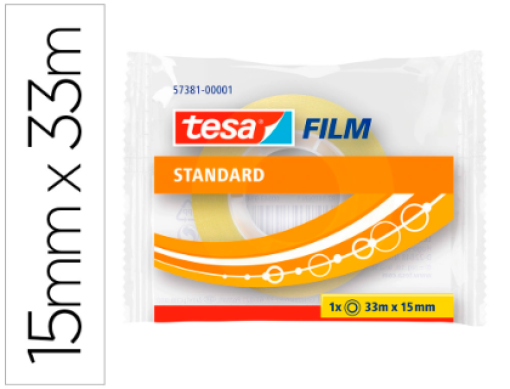 Fita Adesiva Tesa Standard Transparente 33mx15mm Embalada (57381)