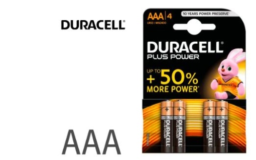 Pilha Duracell Alcalina Plus AAA Blister 4uni