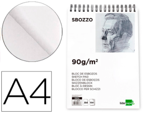 Bloco Esbocos Espiral Liderpapel A4 100fls 90gr (DE04)