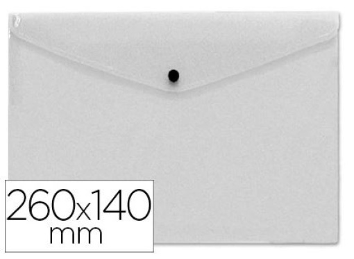 Bolsa Porta Documentos Liderpapel Com Mola Formato 26x14cm Transparente (DS56)