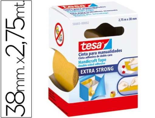 Fita Adesiva Tesa Film Dupla Face Manualidades 2,75mx38mm (56665)