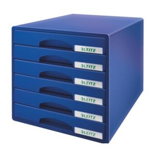 Bloco Classificador Leitz Plus de 6 Gavetas Azul Opaco 287x270x363mm (5212-00-35)
