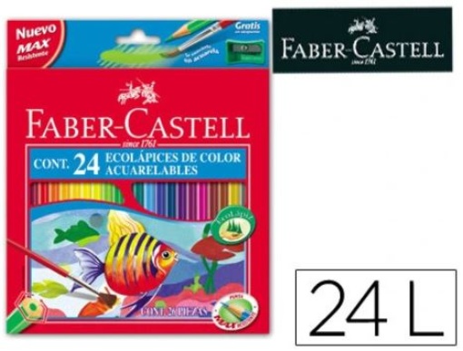 Lapis Cor Faber-Castell Aguarelaveis Cx. 24Cores (114425)