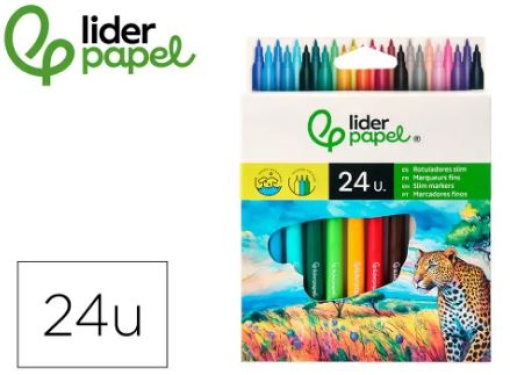Marcador Liderpapel Feltro Slim 24Cores