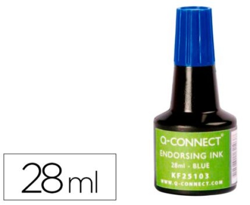 Tinta para Almofada Carimbo Q-Connect Azul 28ml (KF25103)
