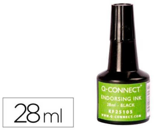 Tinta para Almofada Carimbo Q-Connect Preta 28ml (KF25105)