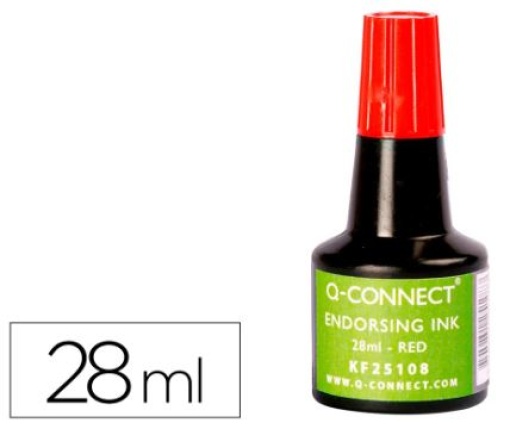 Tinta para Almofada Q-Connect Vermelho  28 ml