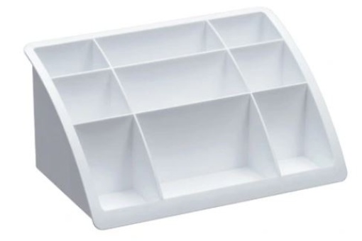 Organizador de secretaria plastico offisys timeless branco 198x128x93 mm